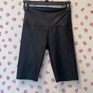 Greater than Sports Faux Leather Biker Shorts Size Small